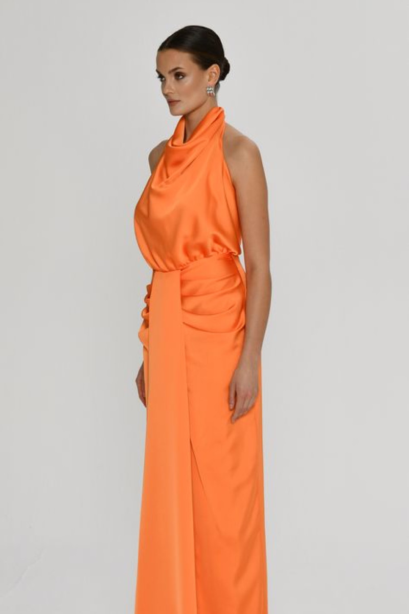 Orange Uzun Abiye - T 4037