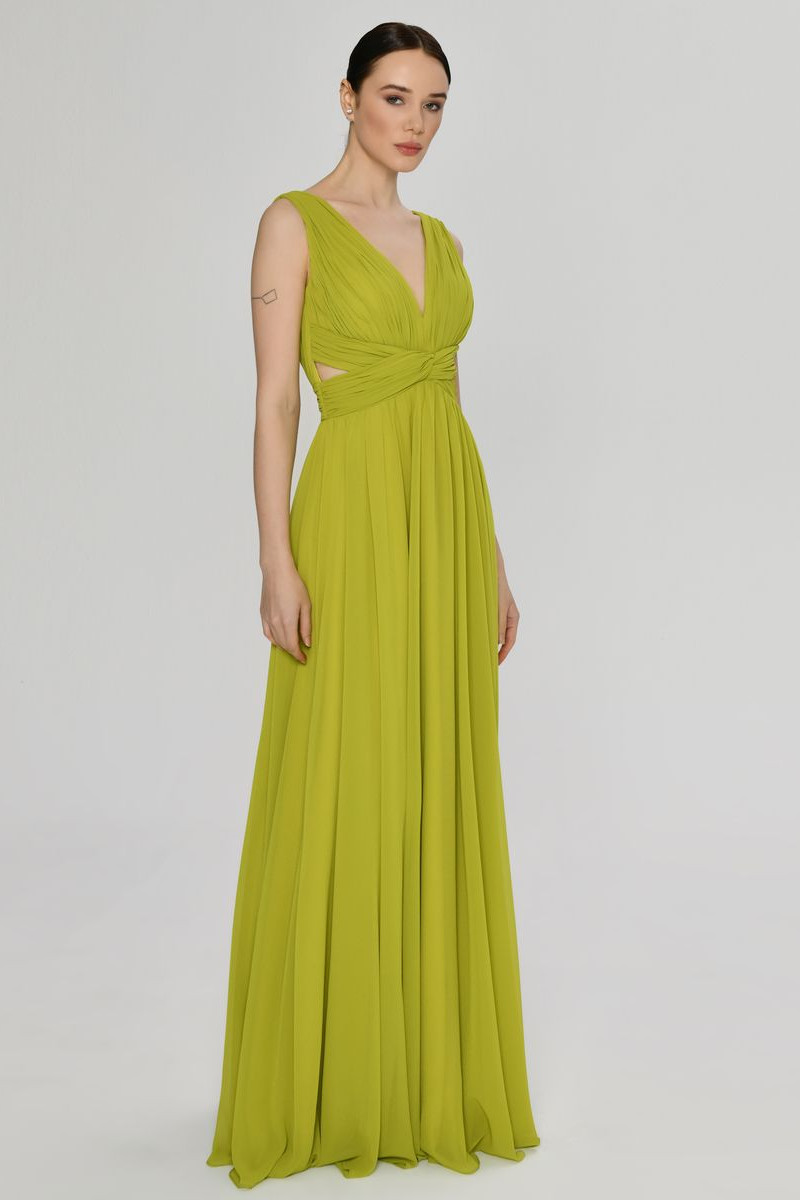 Lime Uzun Abiye - T 8946