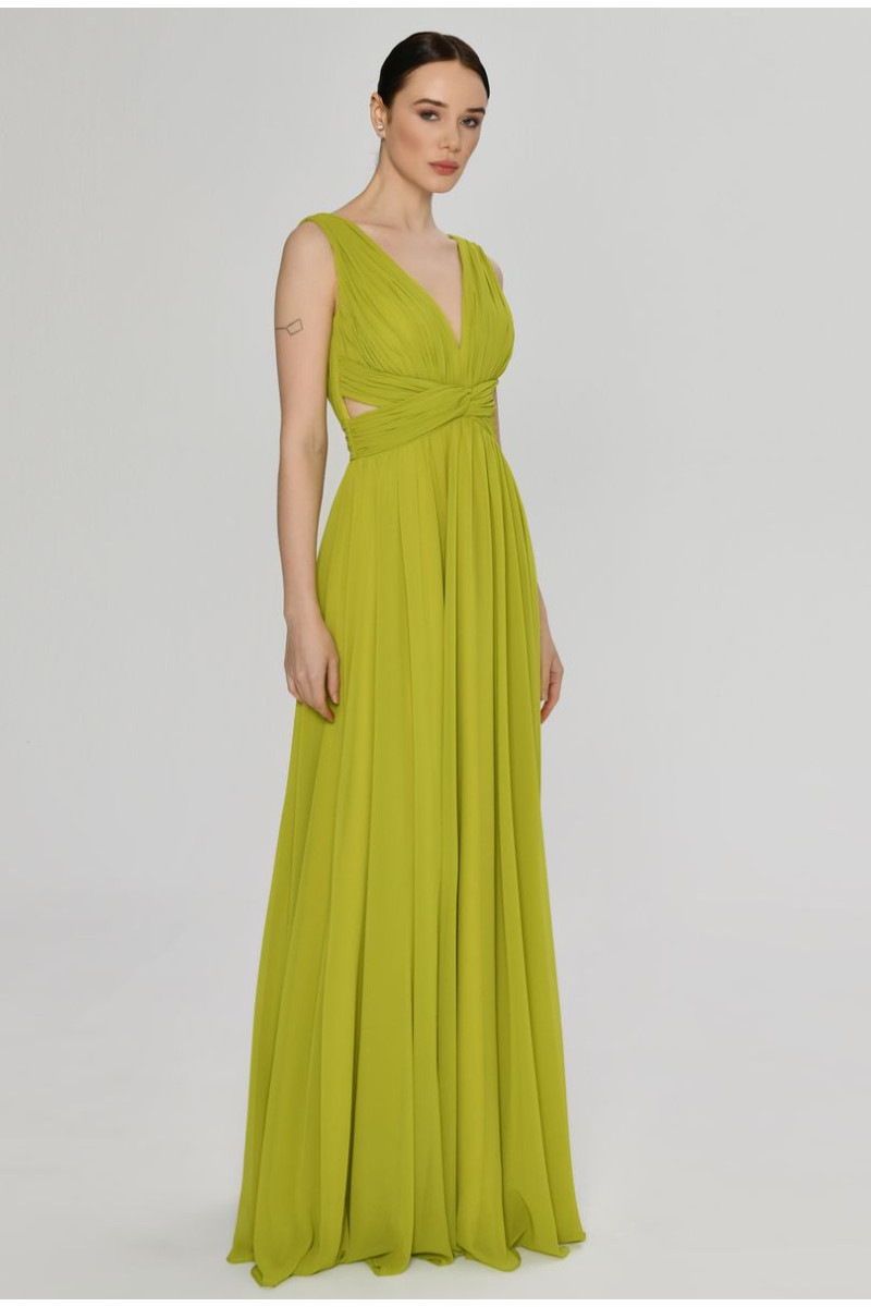 Lime Uzun Abiye - T 8946